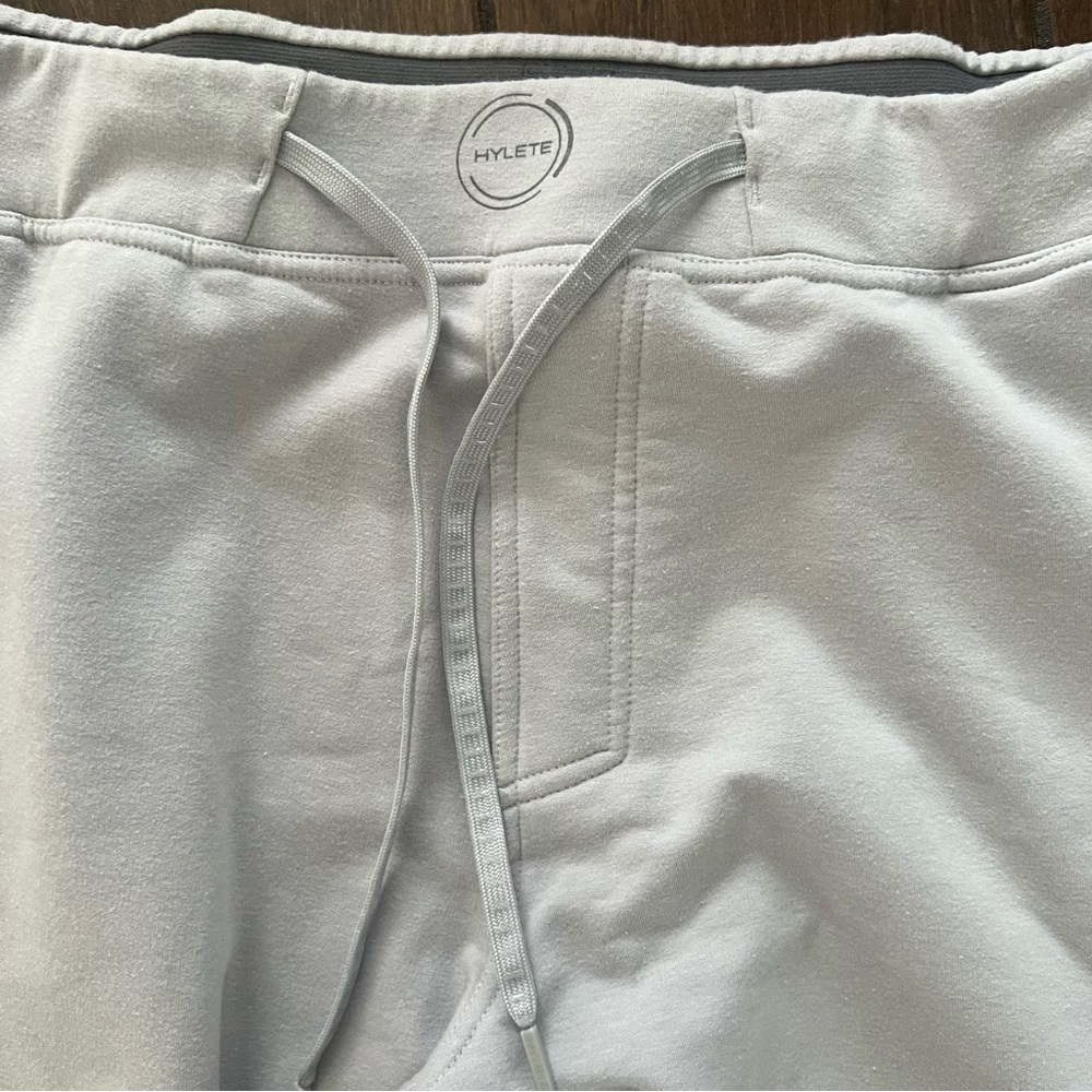 Hylete Flexion Pants Light Gray Drawstring Jogger… - image 2
